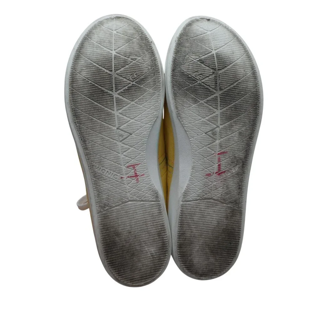 Vionic‎ Beach Stinson Yellow Canvas Lightweight Sneakers Womens 8.5